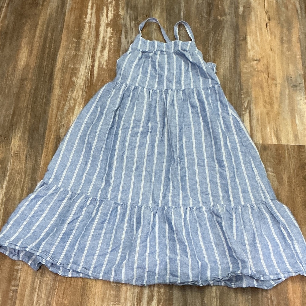 Cat & Jack Striped Blue and White Casual Dress